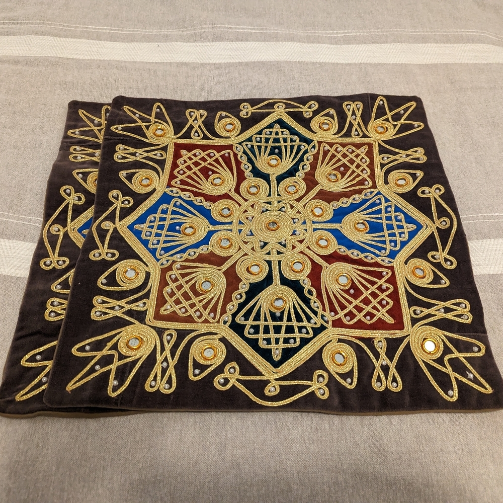 Ornate Pillow Cases (2)
